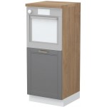 Επιδαπέδιο ντουλάπι φούρνου ψηλό Tahoma K14-60-1KR-Καρυδί - Γραφίτης