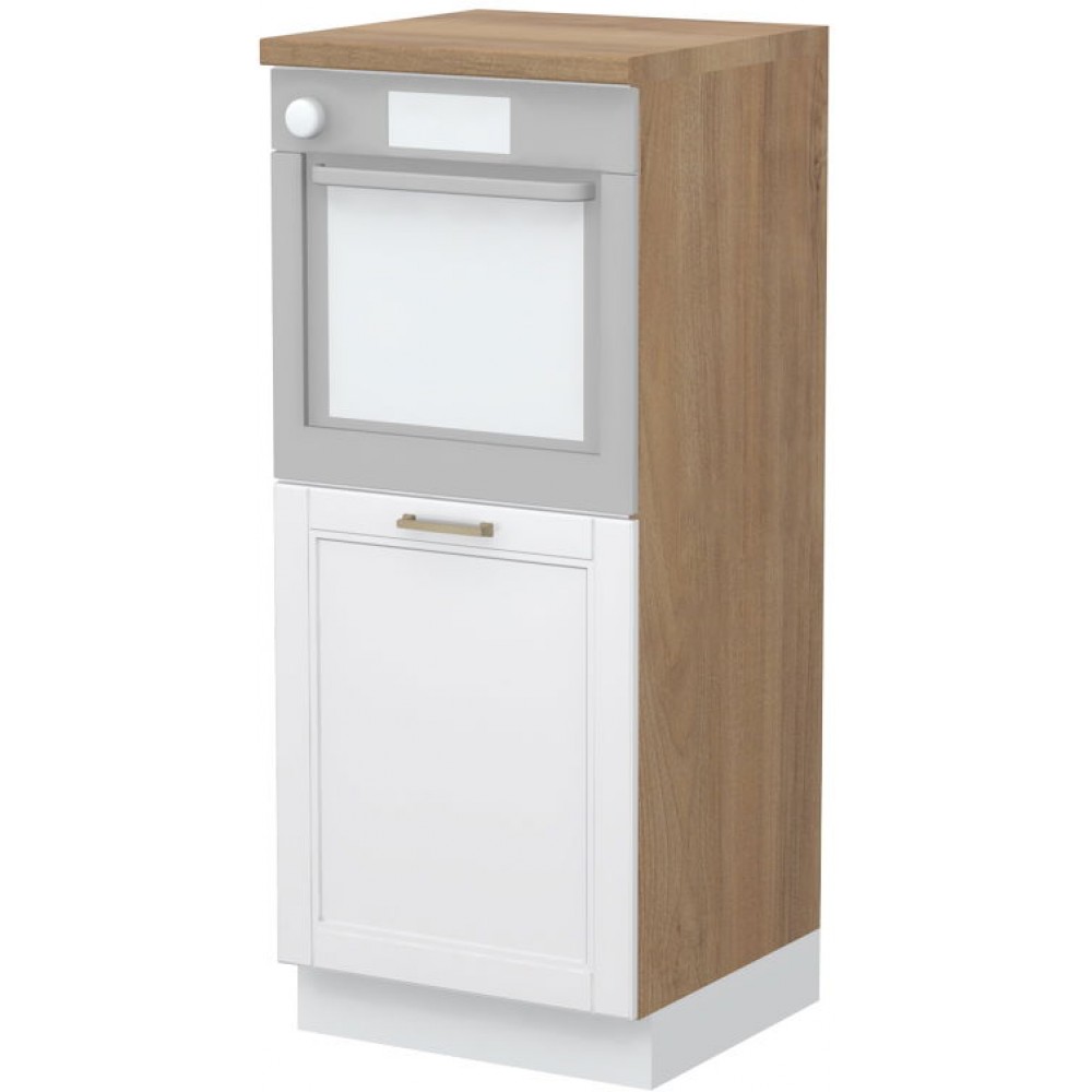 Επιδαπέδιο ντουλάπι φούρνου ψηλό Tahoma K14-60-1KR-Καρυδί - Λευκό ματ