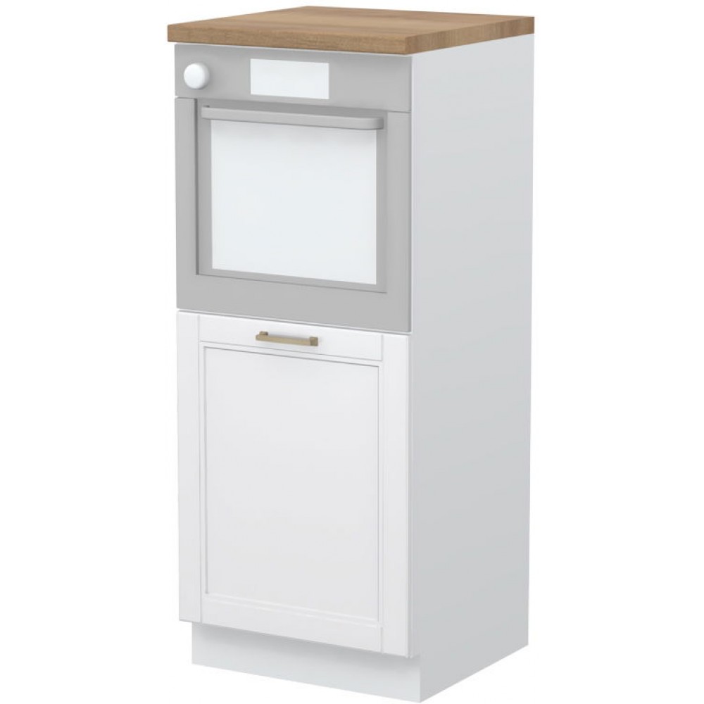 Επιδαπέδιο ντουλάπι φούρνου ψηλό Tahoma K14-60-1KR-Λευκό - Λευκό ματ