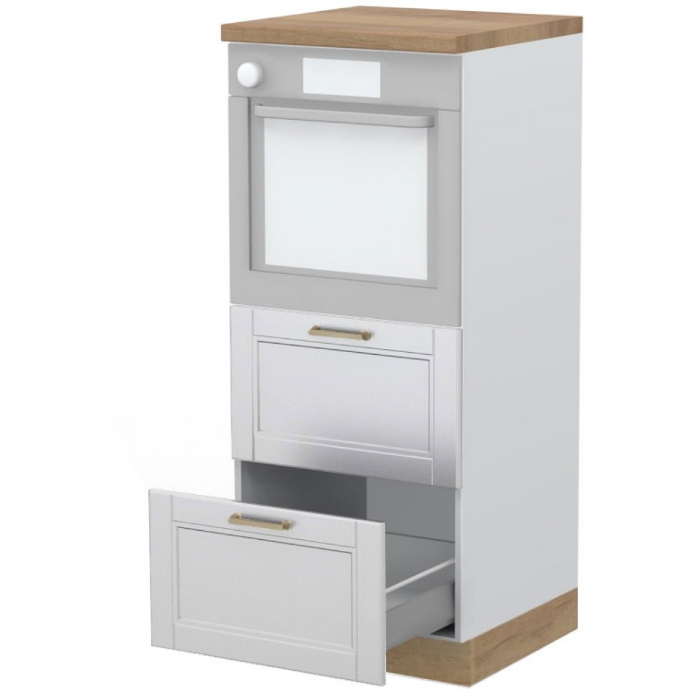 Επιδαπέδιο ντουλάπι φούρνου ψηλό Tahoma K14-60-2MB-Λευκό ματ