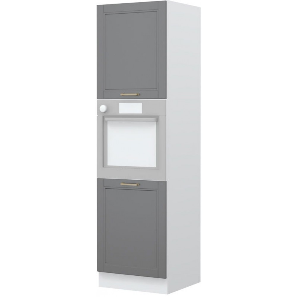 Επιδαπέδιο ντουλάπι φούρνου ψηλό Tahoma K21-60-2KR-Λευκό - Γραφίτης