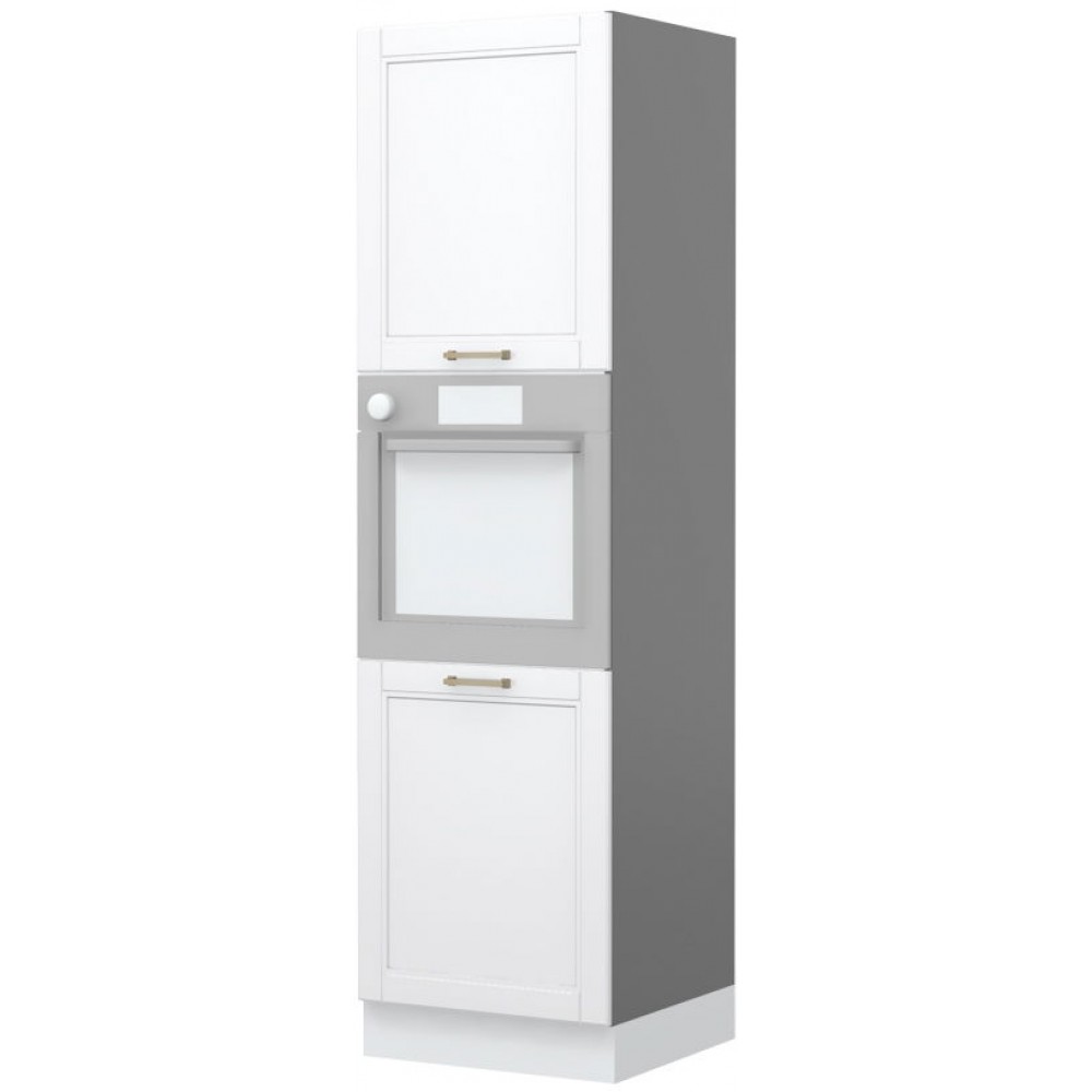 Επιδαπέδιο ντουλάπι φούρνου ψηλό Tahoma K21-60-2KR-Γραφίτης - Λευκό ματ