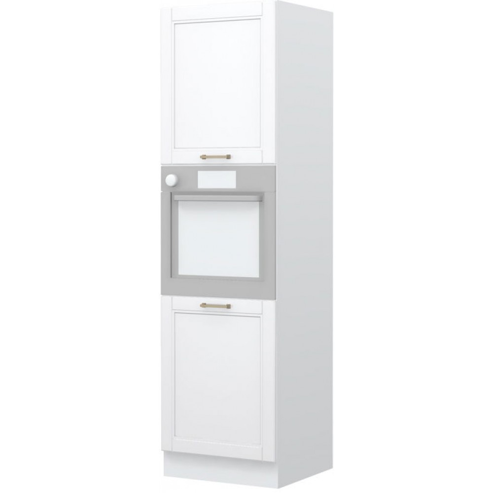Επιδαπέδιο ντουλάπι φούρνου ψηλό Tahoma K21-60-2KR-Λευκό - Λευκό ματ