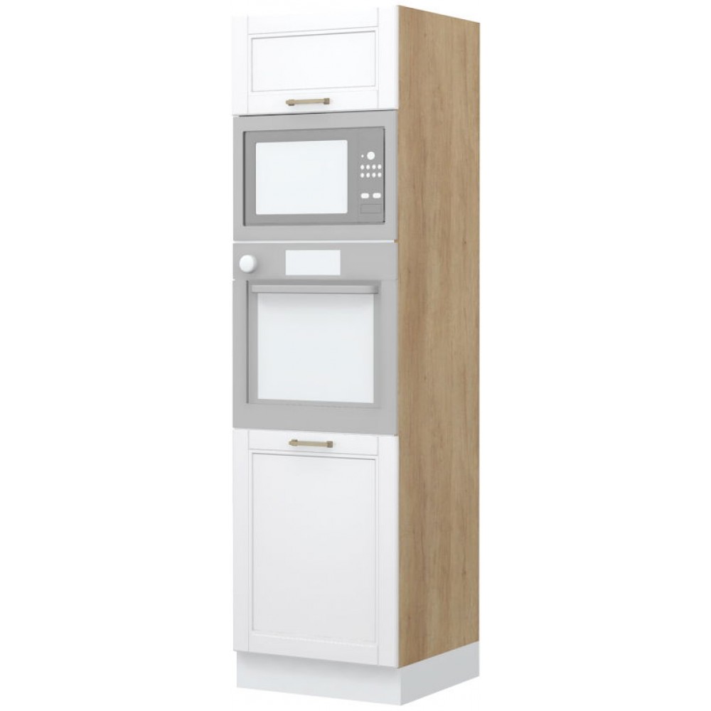 Επιδαπέδιο ντουλάπι φούρνου ψηλό Tahoma K21-60-2MB-Δρυς - Λευκό ματ