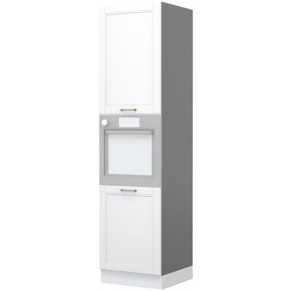 Επιδαπέδιο ντουλάπι φούρνου ψηλό Tahoma K23-60-2KR-Γραφίτης - Λευκό ματ