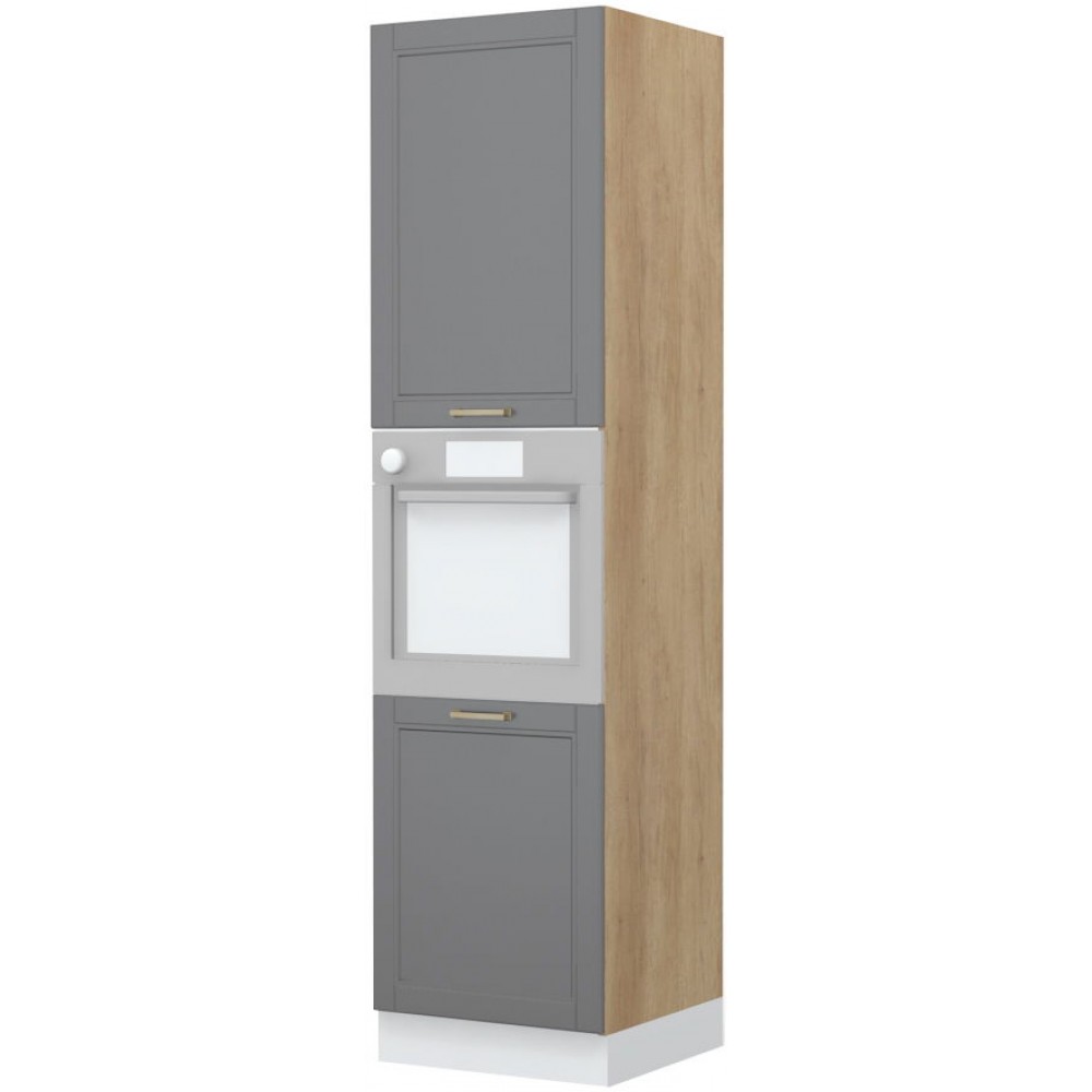 Επιδαπέδιο ντουλάπι φούρνου ψηλό Tahoma K23-60-2KR-Δρυς - Γραφίτης