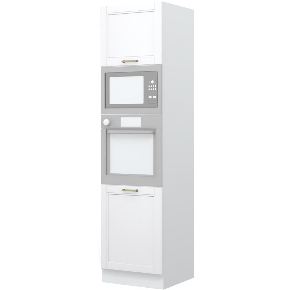 Επιδαπέδιο ντουλάπι φούρνου ψηλό Tahoma K23-60-2MB-Καρυδί - Λευκό ματ