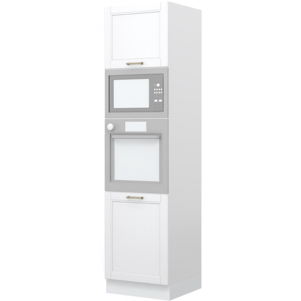 Επιδαπέδιο ντουλάπι φούρνου ψηλό Tahoma K23-60-2MB-Καρυδί - Λευκό ματ