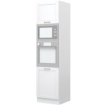 Επιδαπέδιο ντουλάπι φούρνου ψηλό Tahoma K23-60-2MB-Καρυδί - Λευκό ματ