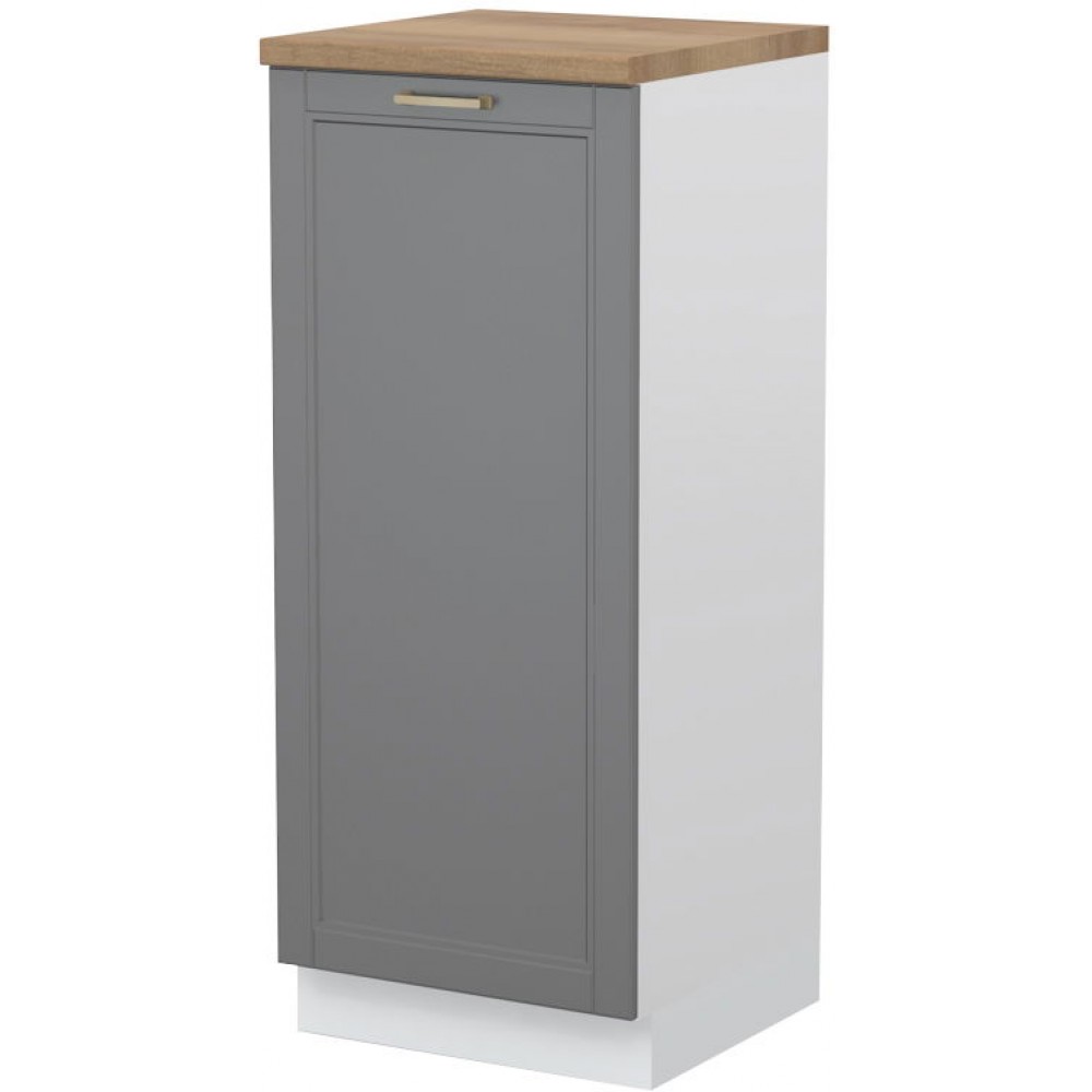 Επιδαπέδιο ντουλάπι ψηλό Tahoma K14-60-1KF-Λευκό ματ - Γραφίτης