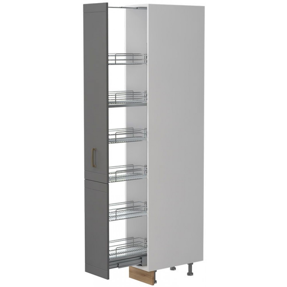 Επιδαπέδιο ντουλάπι ψηλό Tahoma K21-30-1KZ-Λευκό - Γραφίτης