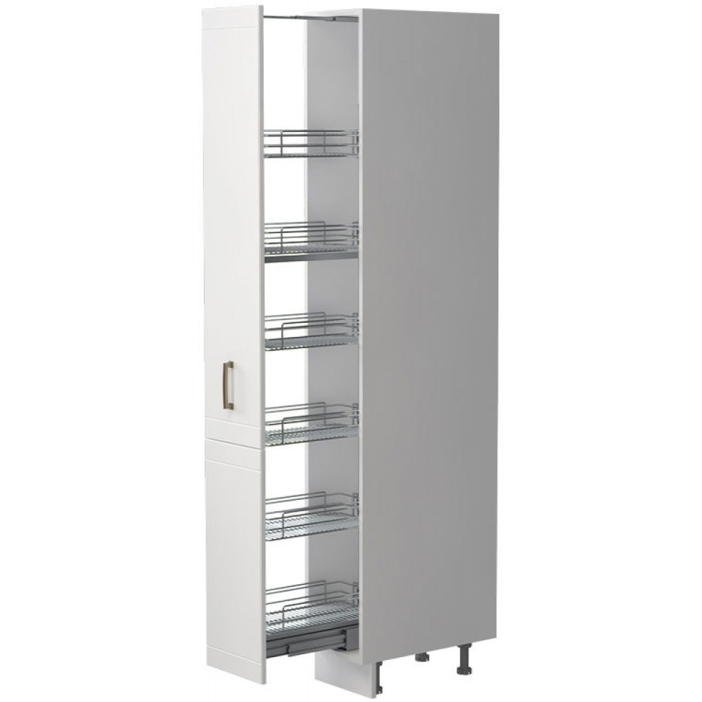 Επιδαπέδιο ντουλάπι ψηλό Tahoma K21-30-1KZ-Λευκό - Λευκό ματ