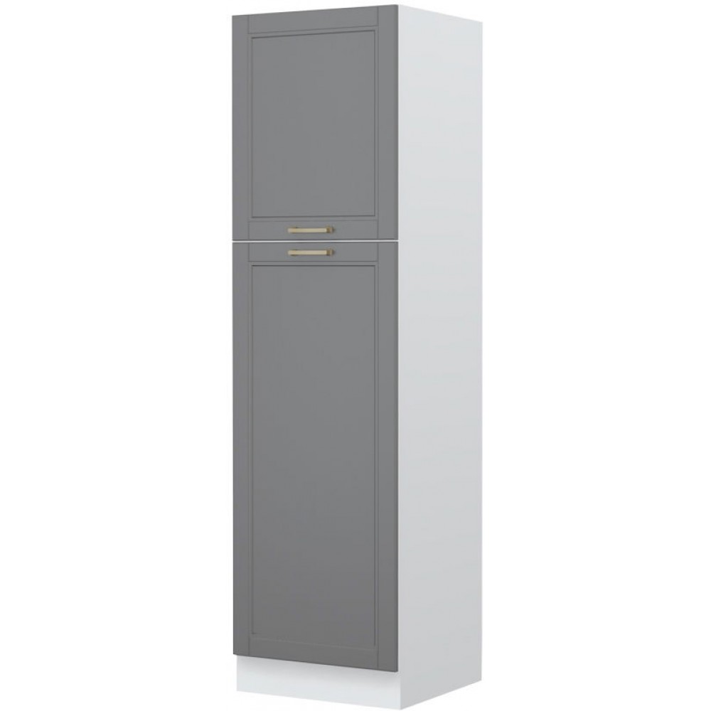 Επιδαπέδιο ντουλάπι ψηλό Tahoma K21-60-2KF-Λευκό - Γραφίτης