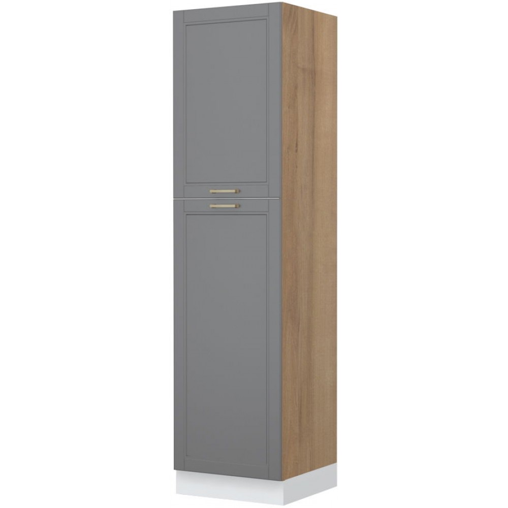 Επιδαπέδιο ντουλάπι ψηλό Tahoma K23-60-2KF-Καρυδί - Γραφίτης