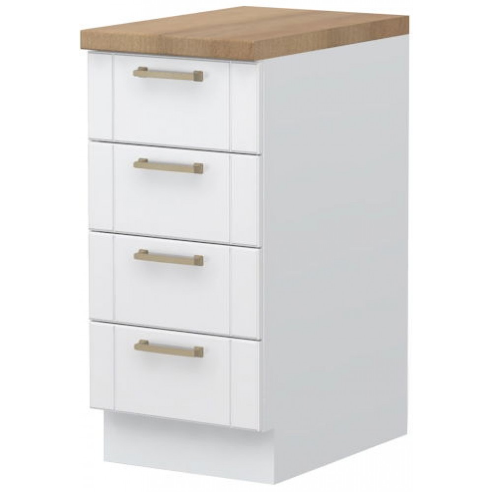 Επιδαπέδιο ντουλάπι Tahoma R-40-4F-Λευκό ματ