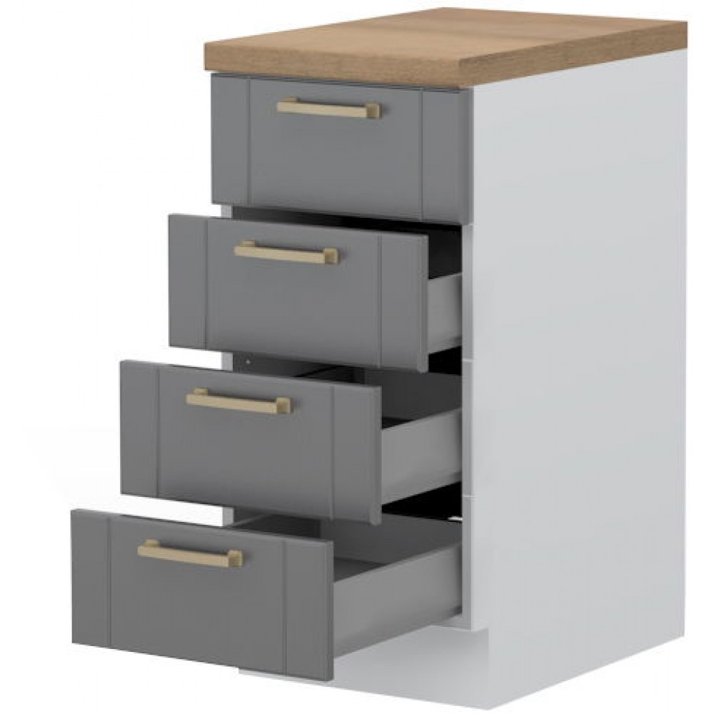 Επιδαπέδιο ντουλάπι Tahoma R-40-4MBOX-Γραφίτης