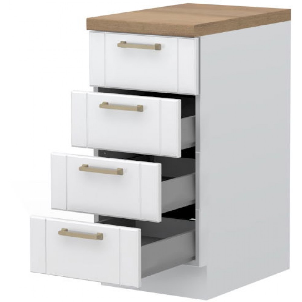 Επιδαπέδιο ντουλάπι Tahoma R-40-4MBOX-Λευκό ματ