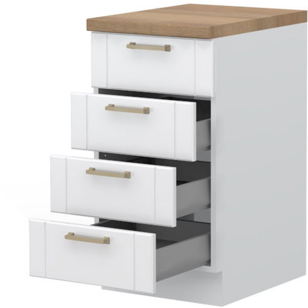 Επιδαπέδιο ντουλάπι Tahoma R-45-4MBOX-Λευκό ματ