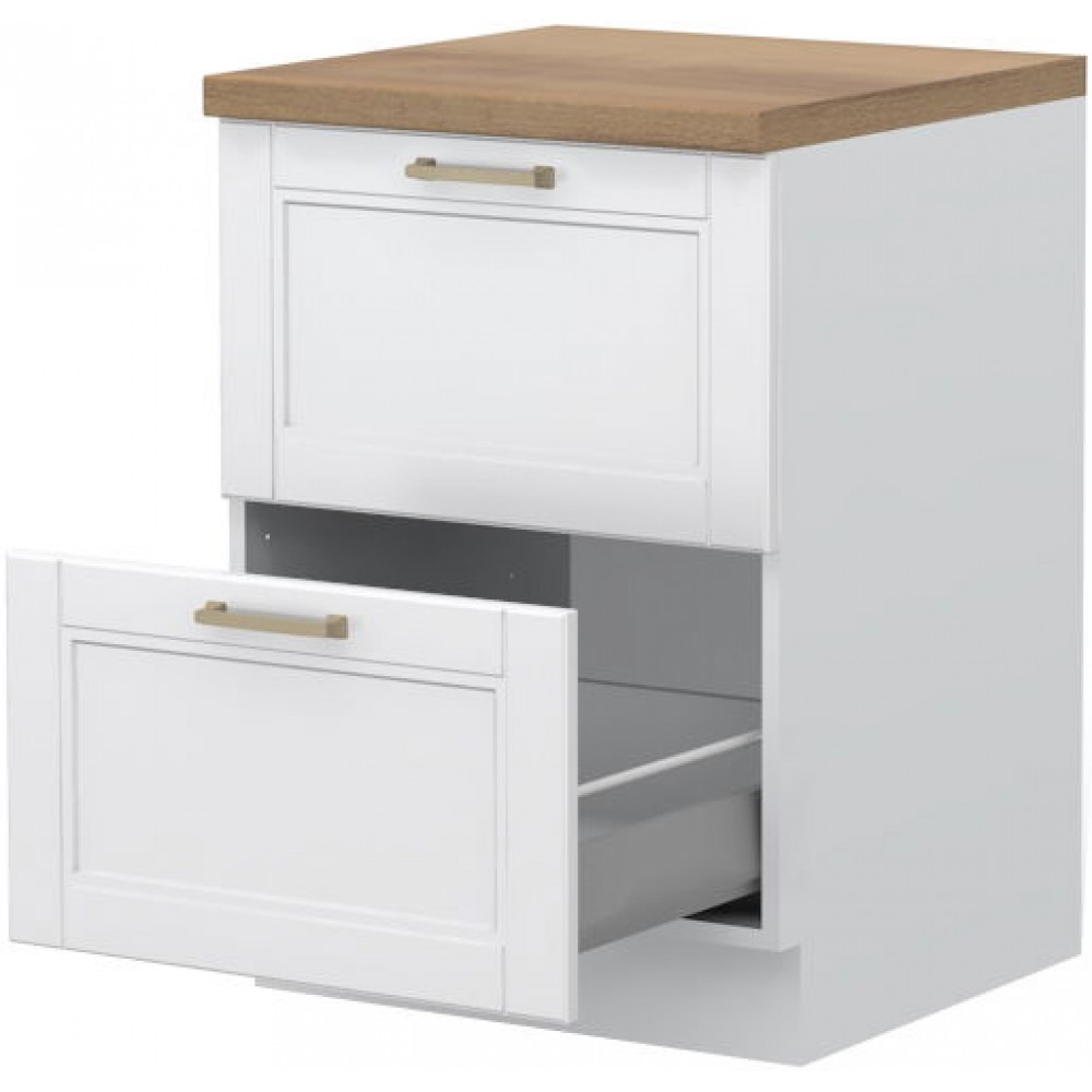 Επιδαπέδιο ντουλάπι Tahoma R-60-2MBOX-Λευκό ματ