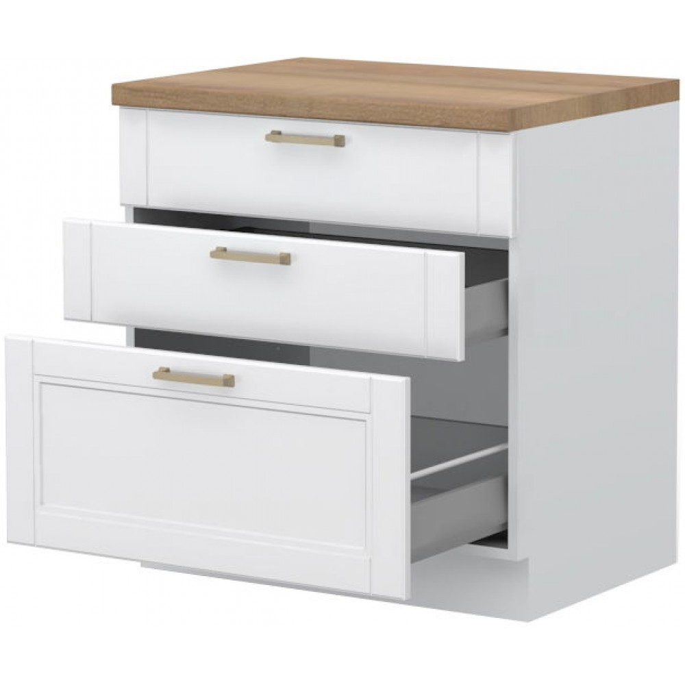 Επιδαπέδιο ντουλάπι Tahoma R-80-3MBOX-Λευκό ματ