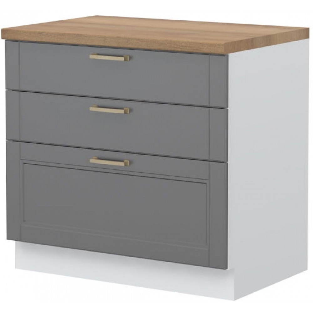 Επιδαπέδιο ντουλάπι Tahoma R-90-3F-Γραφίτης