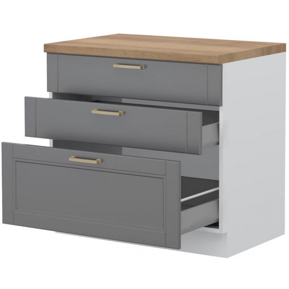 Επιδαπέδιο ντουλάπι Tahoma R-90-3MBOX-Γραφίτης