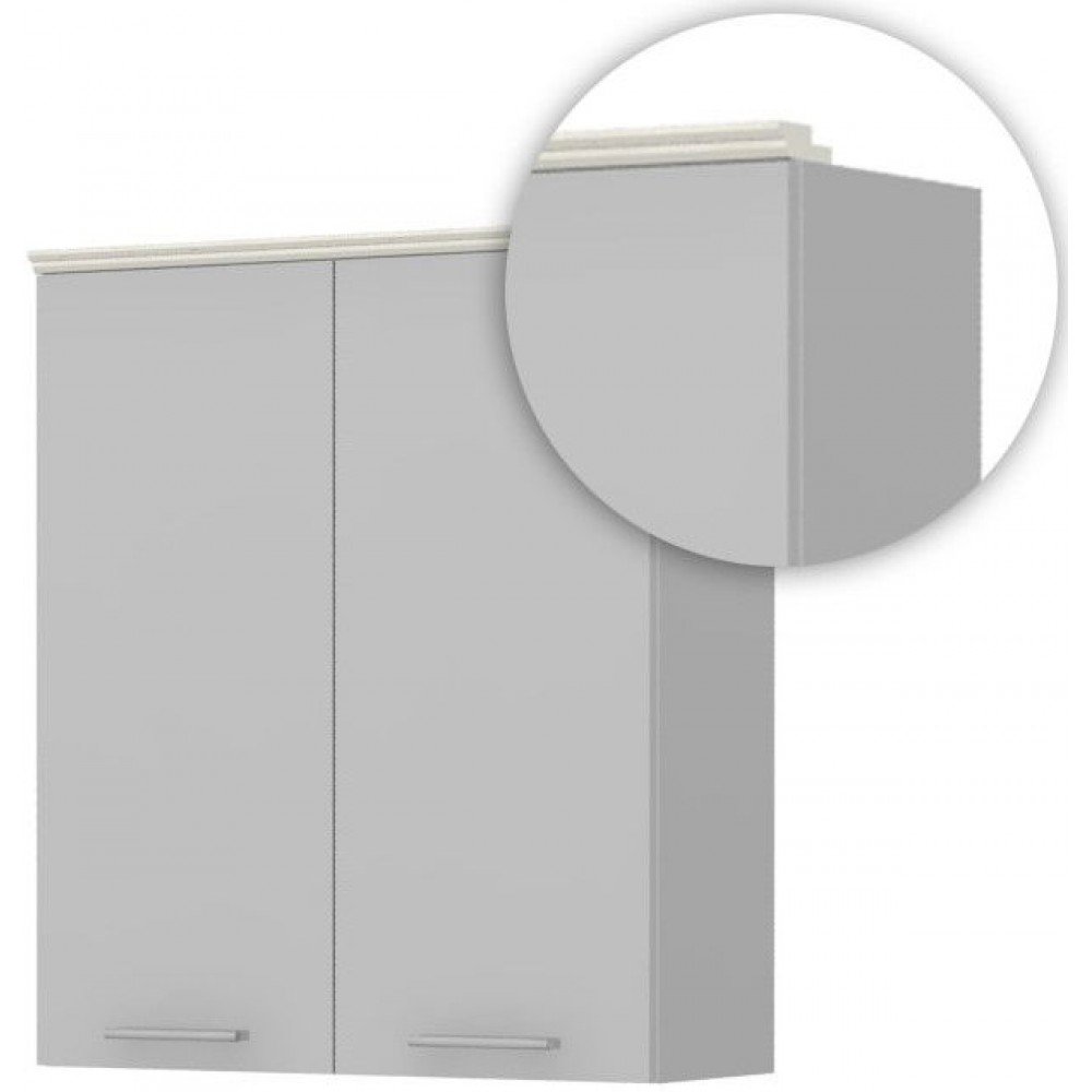 Κορνίζα κρεμαστών ντουλαπιών Tahoma ZL-Μήκος: 140 εκ.-Λευκό ματ