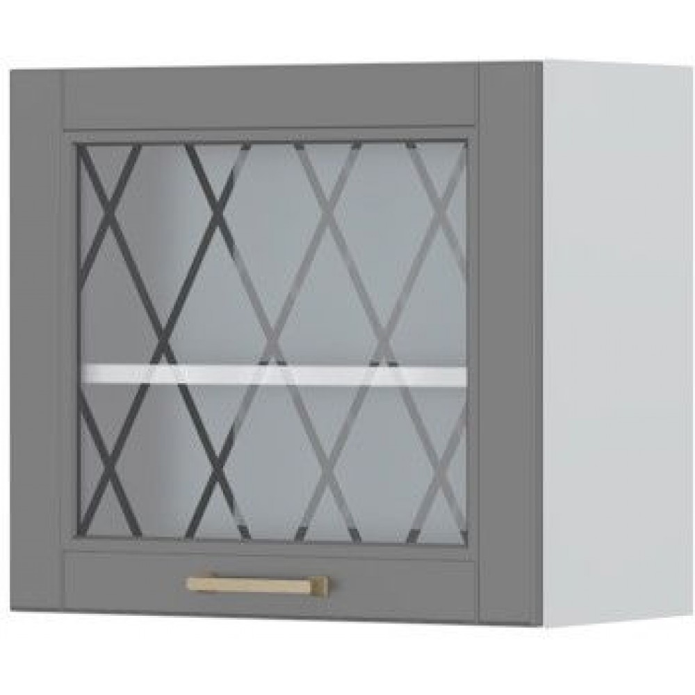 Ντουλάπι κρεμαστό Tahoma V5-60-1KS με βιτρίνα-Γραφίτης