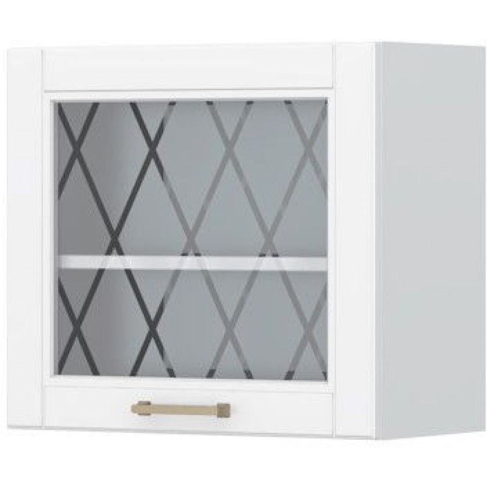 Ντουλάπι κρεμαστό Tahoma V5-60-1KS με βιτρίνα-Λευκό ματ