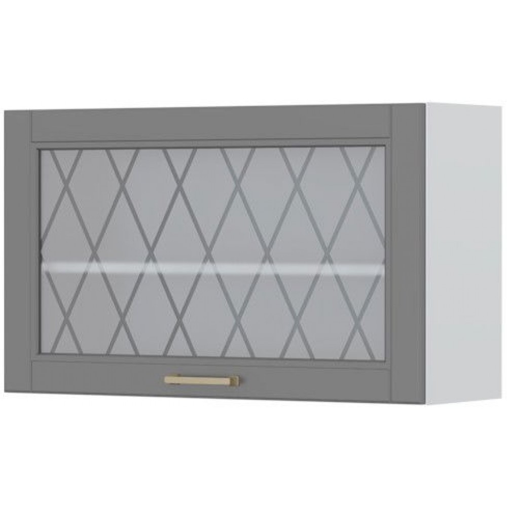 Ντουλάπι κρεμαστό Tahoma V5-90-1KSP με βιτρίνα-Γραφίτης