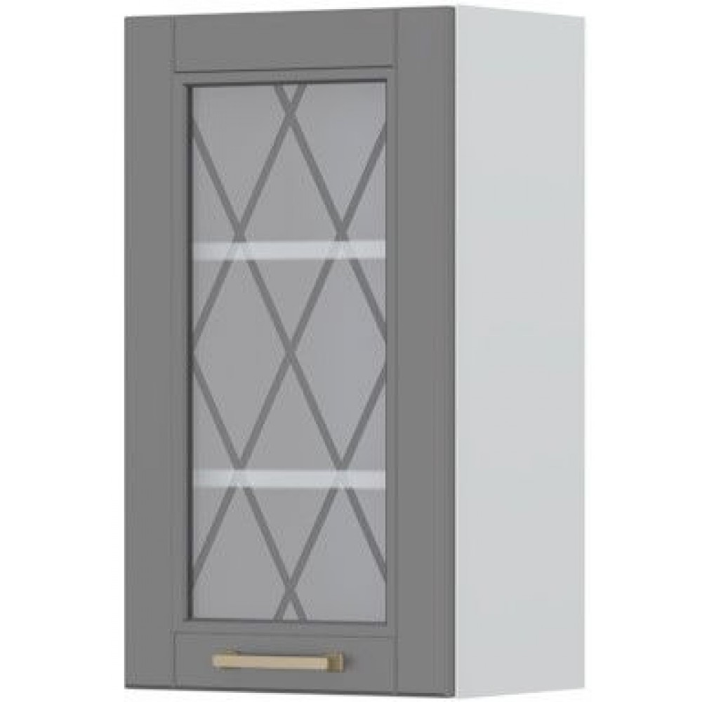 Ντουλάπι κρεμαστό Tahoma V7-40-1KS με βιτρίνα-Γραφίτης