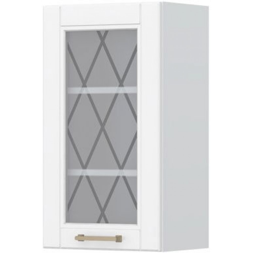 Ντουλάπι κρεμαστό Tahoma V7-40-1KS με βιτρίνα-Λευκό ματ