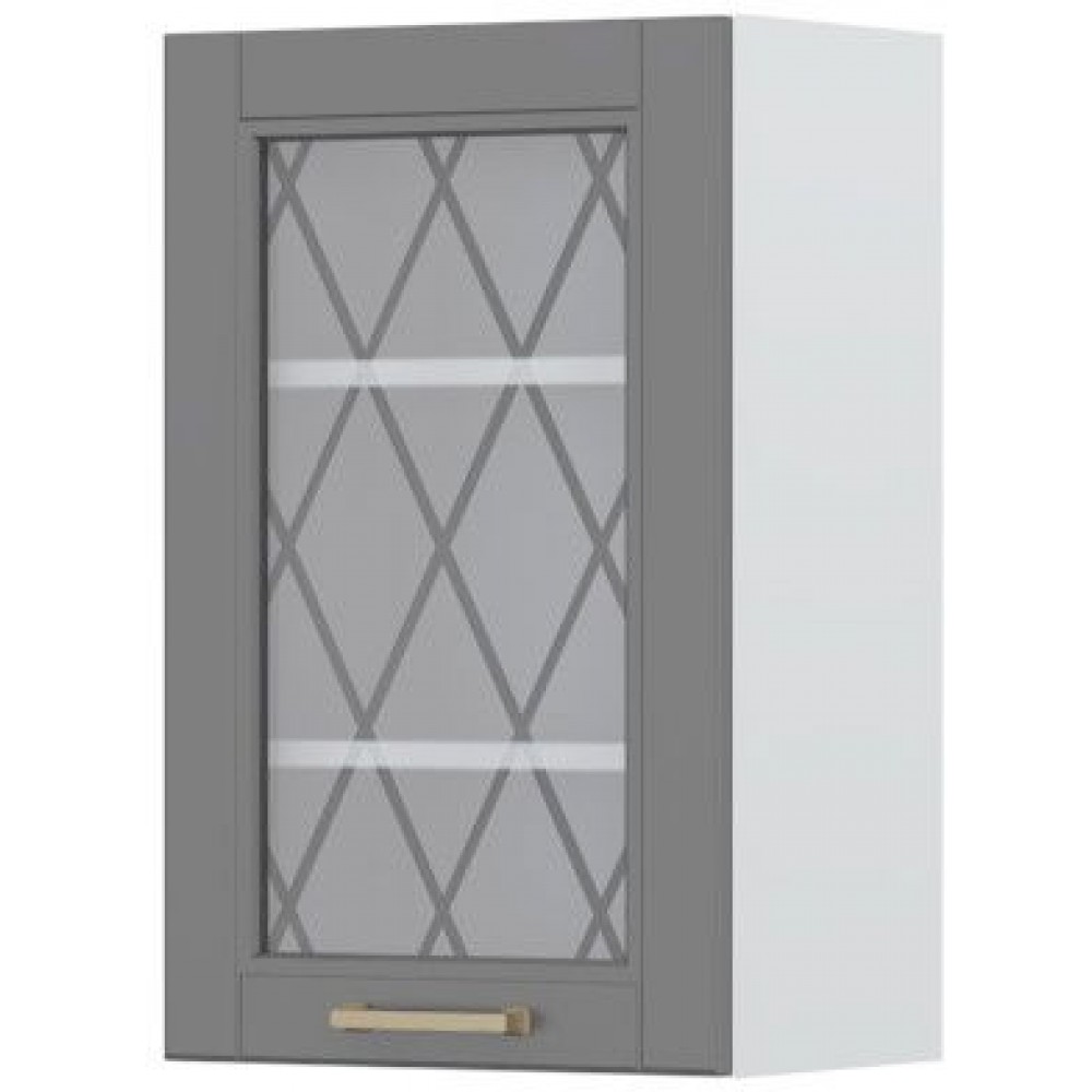 Ντουλάπι κρεμαστό Tahoma V7-45-1KS με βιτρίνα-Γραφίτης