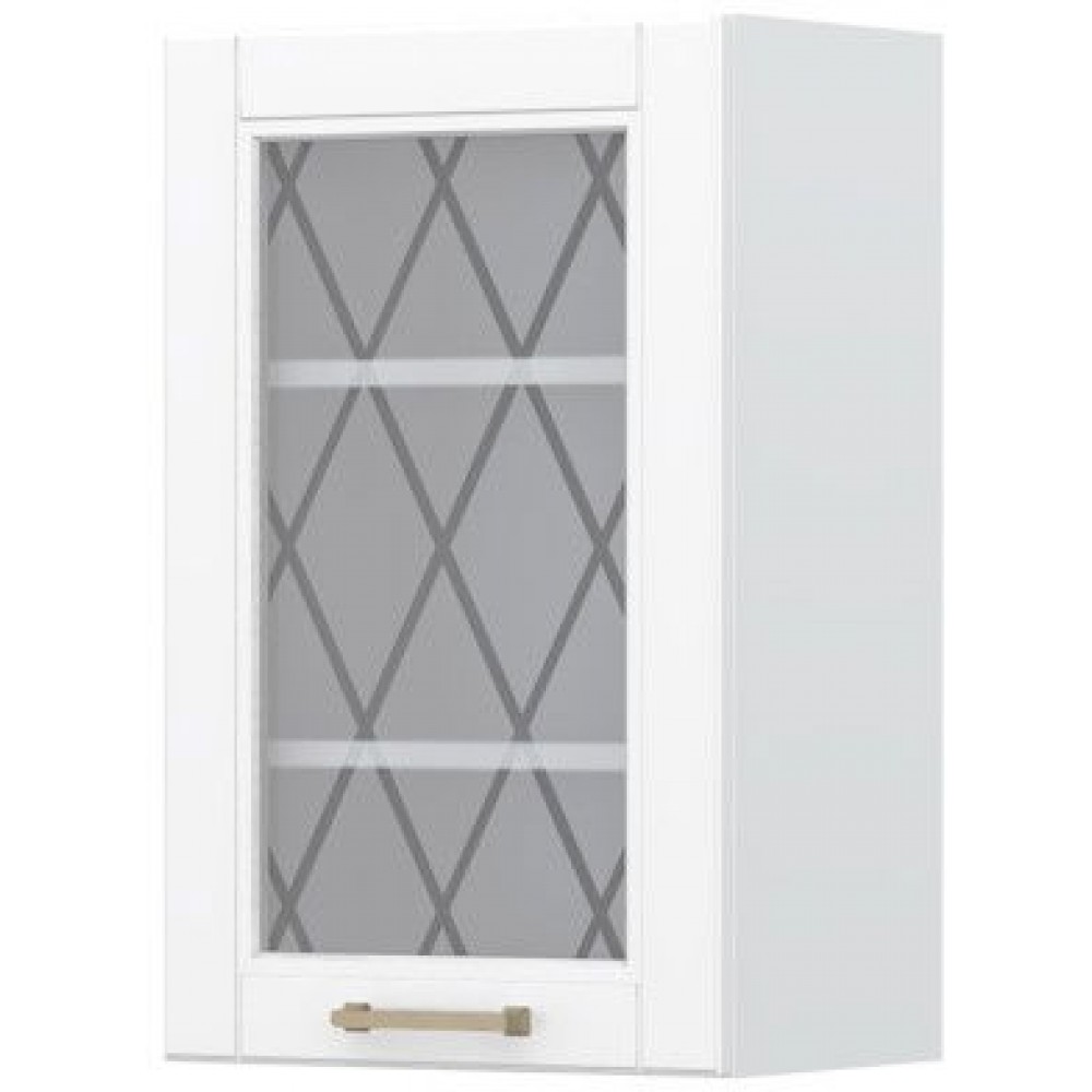 Ντουλάπι κρεμαστό Tahoma V7-45-1KS με βιτρίνα-Λευκό ματ