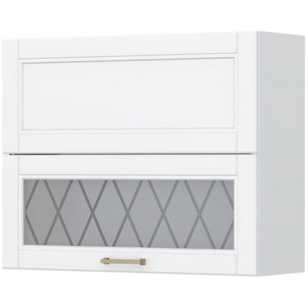 Ντουλάπι κρεμαστό Tahoma V7-90-1K1SP με βιτρίνα-Λευκό ματ