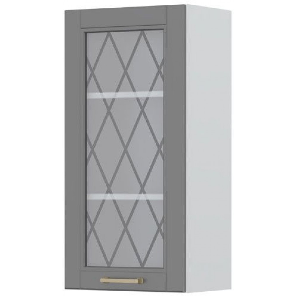 Ντουλάπι κρεμαστό Tahoma V9-45-1KS με βιτρίνα-Γραφίτης