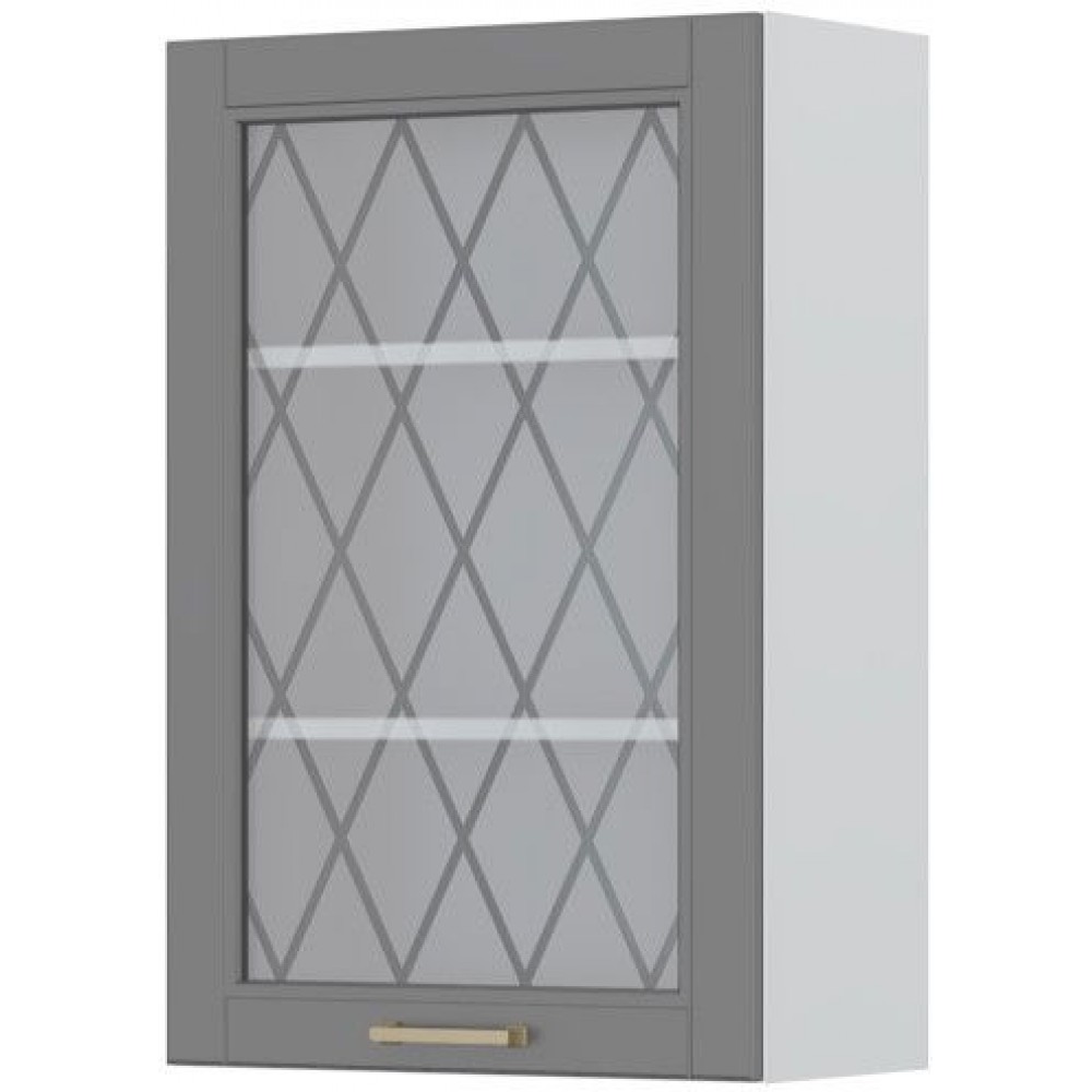 Ντουλάπι κρεμαστό Tahoma V9-60-1KS με βιτρίνα-Γραφίτης