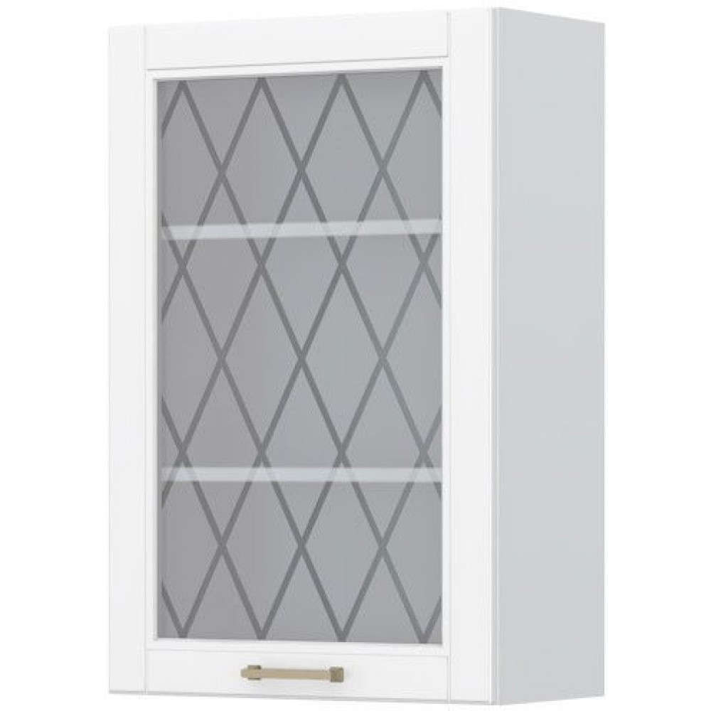 Ντουλάπι κρεμαστό Tahoma V9-60-1KS με βιτρίνα-Λευκό ματ