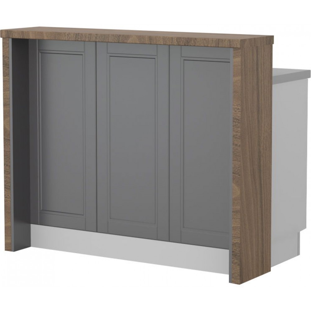 Πάγκος νησίδας Tahoma-Μήκος: 120 εκ.-Γραφίτης-Carini Wallnut