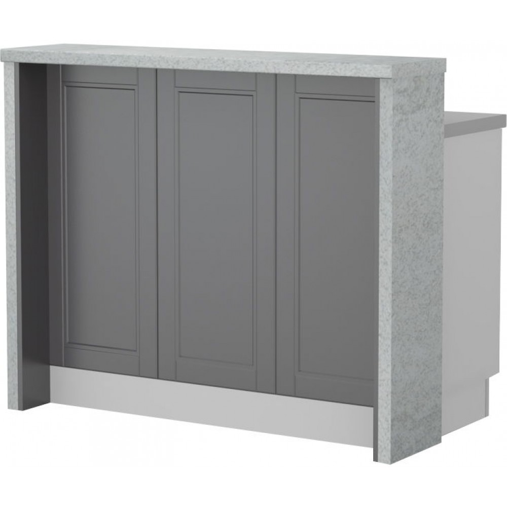 Πάγκος νησίδας Tahoma-Μήκος: 120 εκ.-Γραφίτης-Chromix Silver