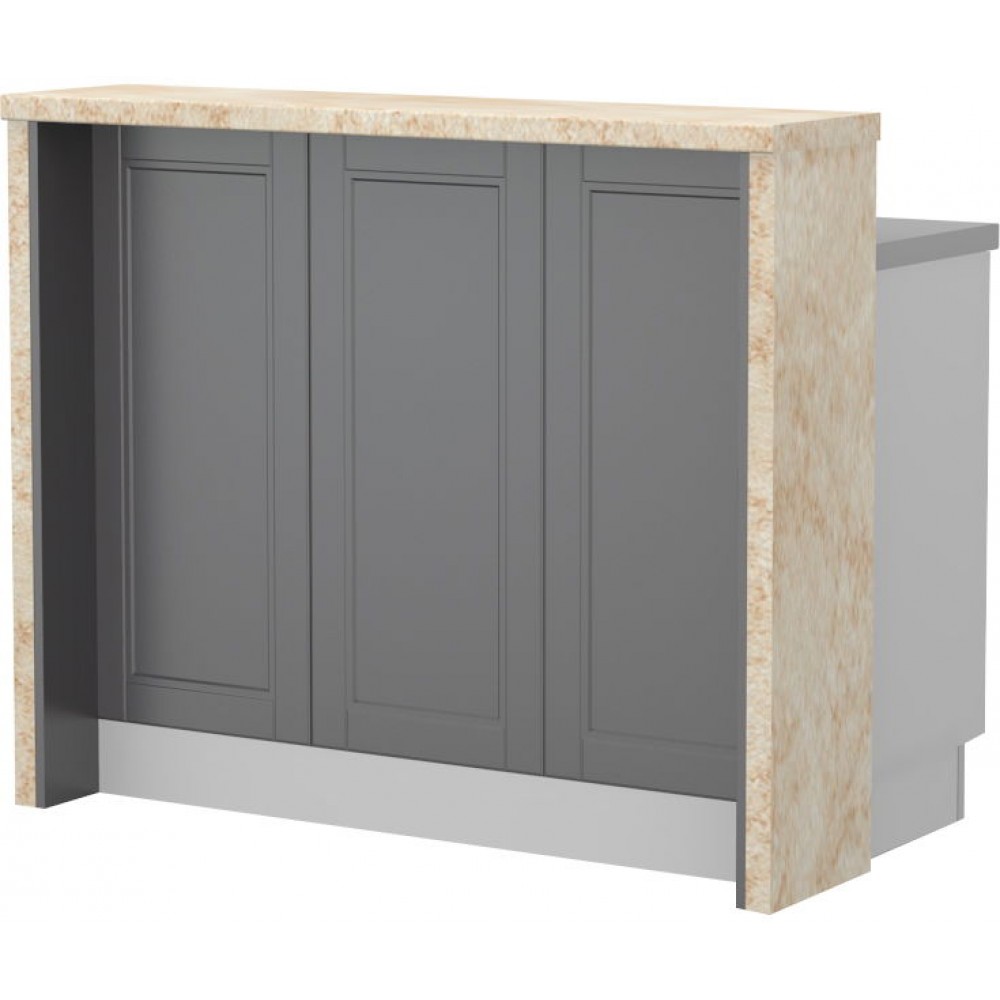 Πάγκος νησίδας Tahoma-Μήκος: 120 εκ.-Γραφίτης-Latino Marble