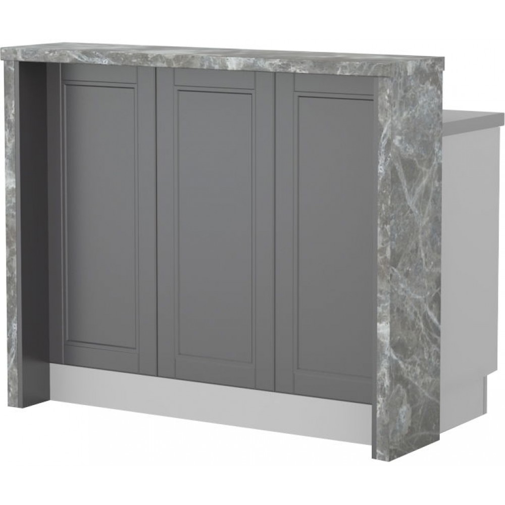 Πάγκος νησίδας Tahoma-Μήκος: 120 εκ.-Γραφίτης-Siena Marble