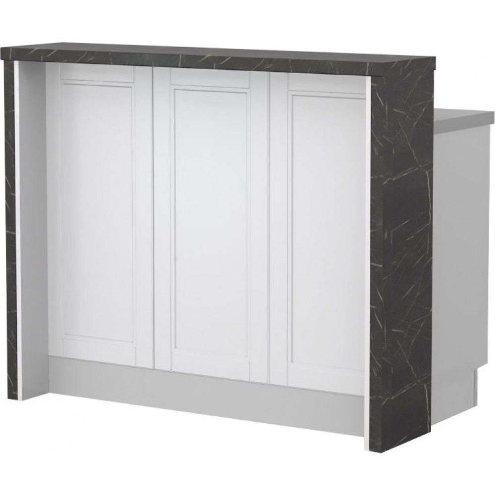 Πάγκος νησίδας Tahoma-Μήκος: 120 εκ.-Λευκό ματ-Black Stone