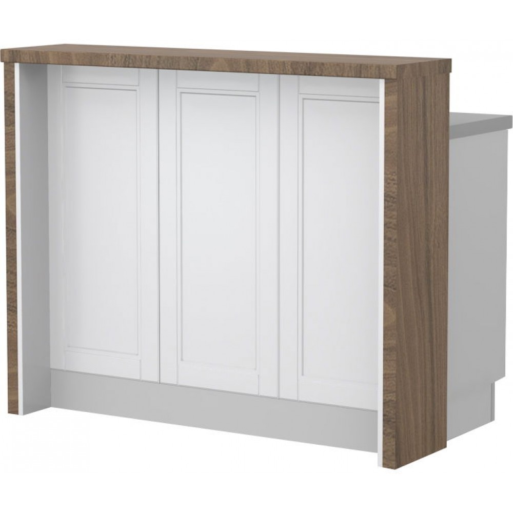 Πάγκος νησίδας Tahoma-Μήκος: 120 εκ.-Λευκό ματ-Carini Wallnut