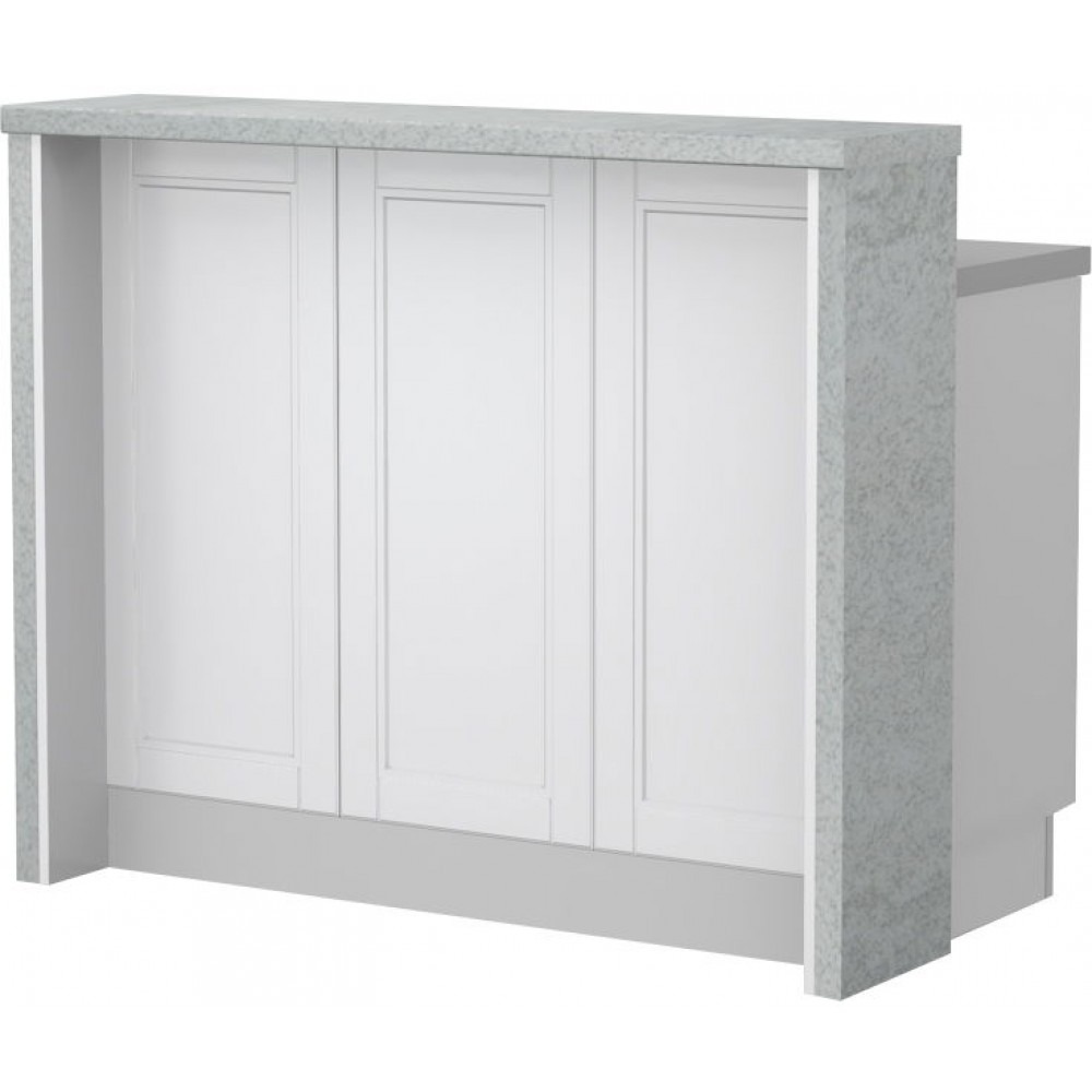 Πάγκος νησίδας Tahoma-Μήκος: 120 εκ.-Λευκό ματ-Chromix Silver