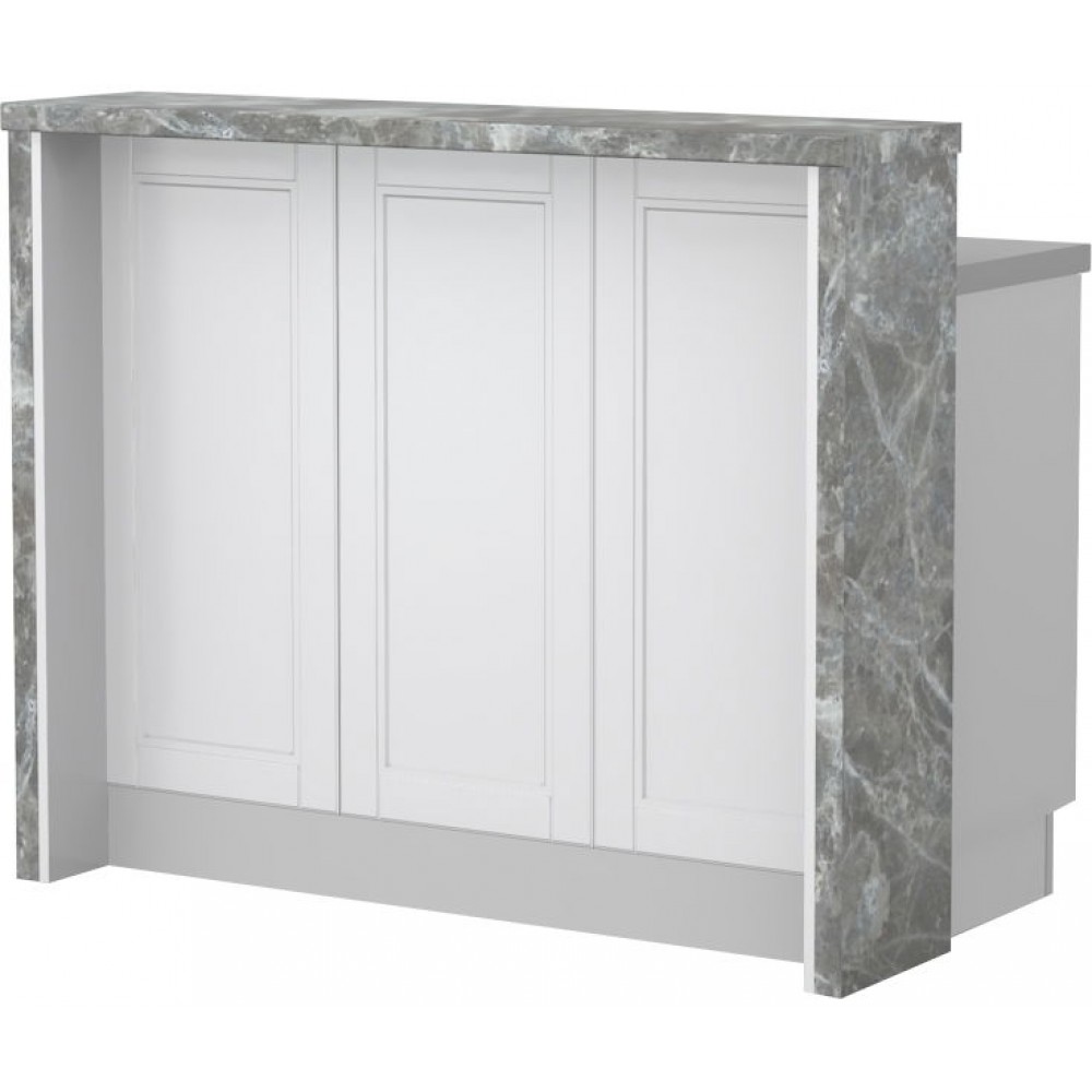 Πάγκος νησίδας Tahoma-Μήκος: 120 εκ.-Λευκό ματ-Siena Marble