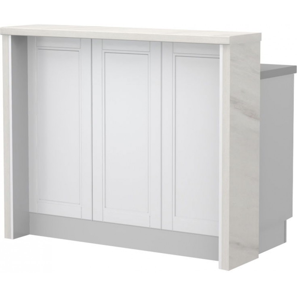 Πάγκος νησίδας Tahoma-Μήκος: 120 εκ.-Λευκό ματ-White Marble