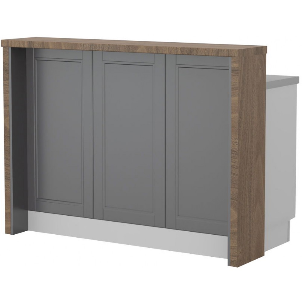 Πάγκος νησίδας Tahoma-Μήκος: 135 εκ.-Γραφίτης-Carini Wallnut