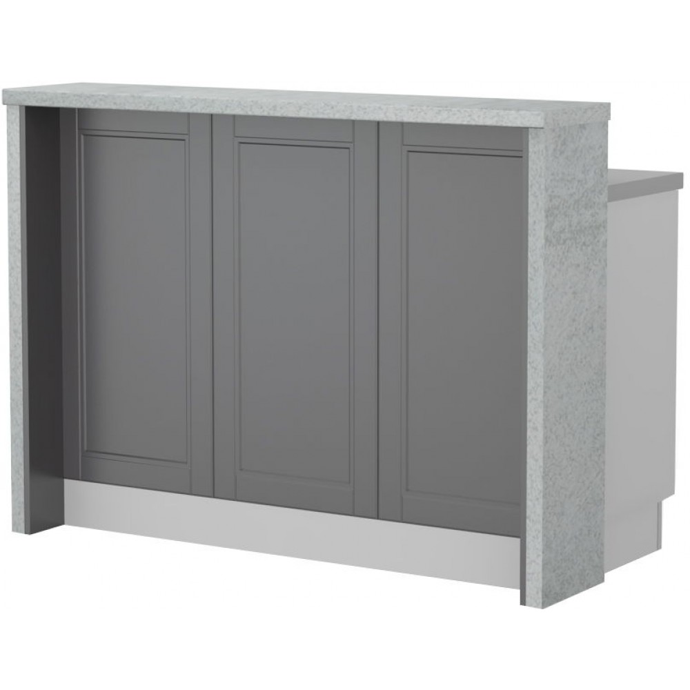 Πάγκος νησίδας Tahoma-Μήκος: 135 εκ.-Γραφίτης-Chromix Silver