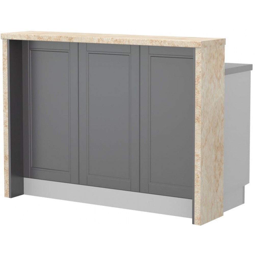 Πάγκος νησίδας Tahoma-Μήκος: 135 εκ.-Γραφίτης-Latino Marble